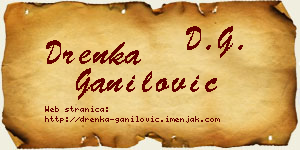 Drenka Ganilović vizit kartica